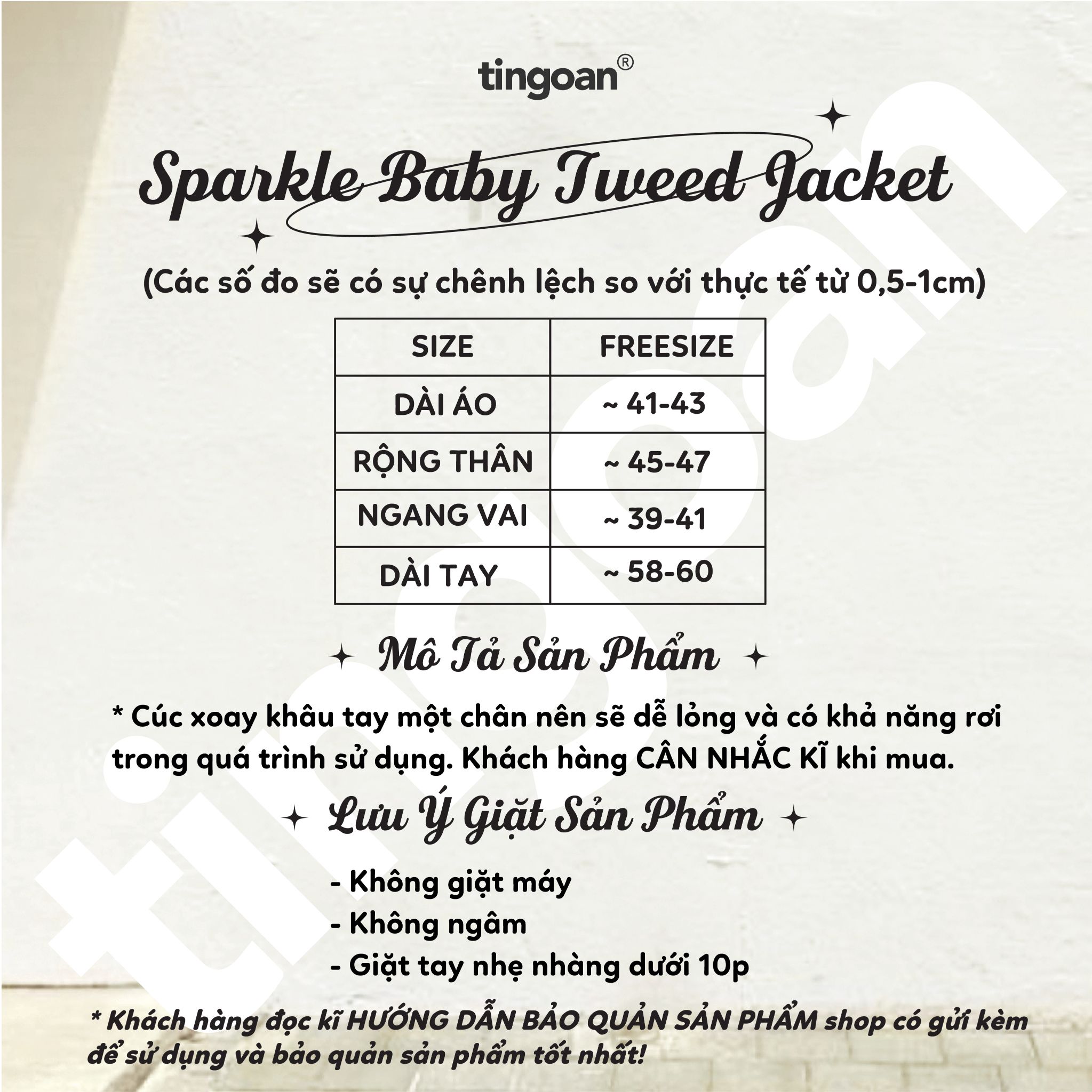 SPARKLE BABY JACKET/WH/FS