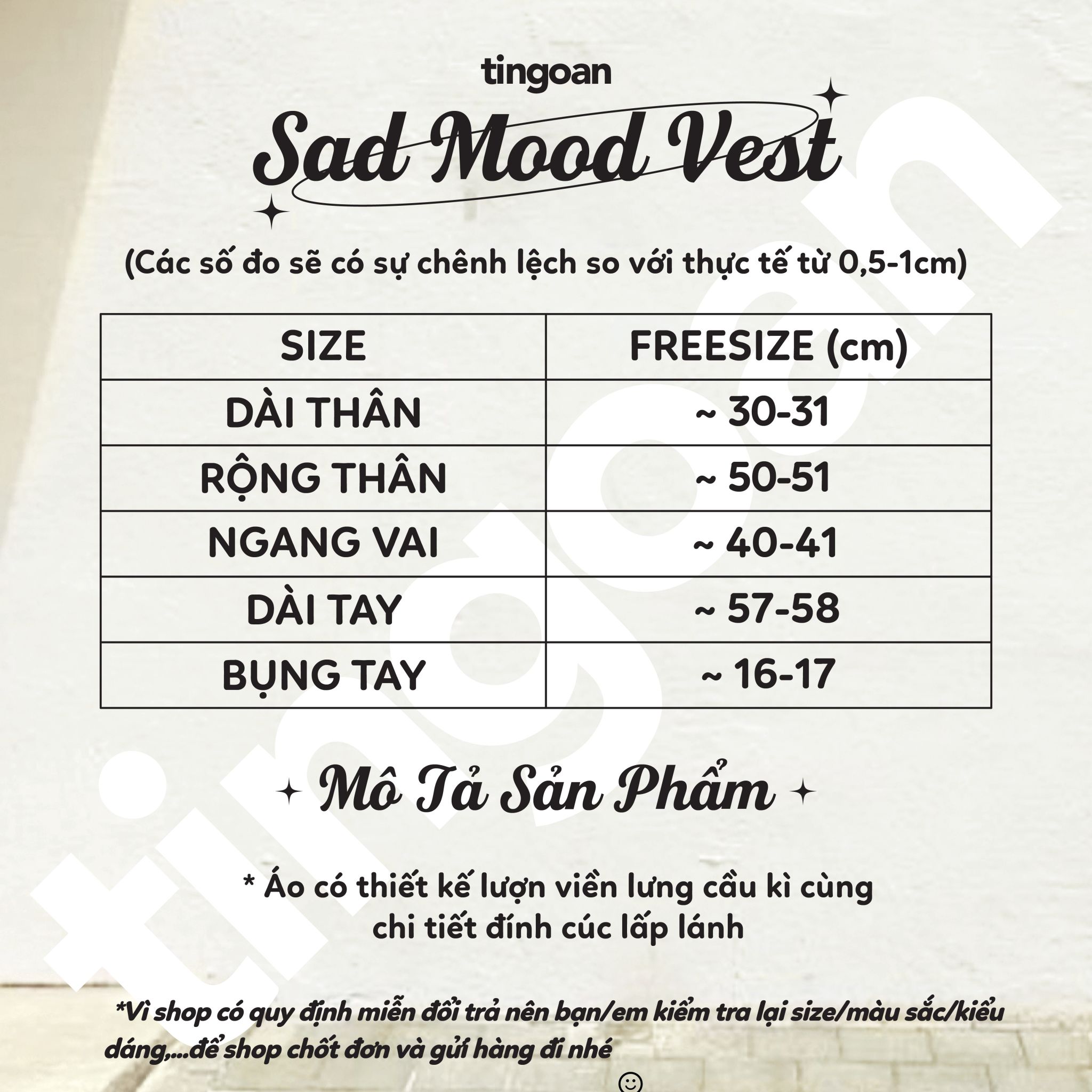 SAD MOOD VEST/WH/FS