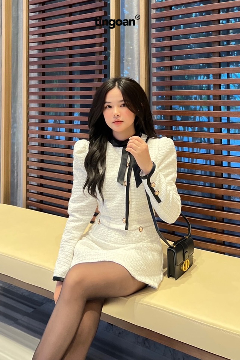 ROSE TEA TOP/WH