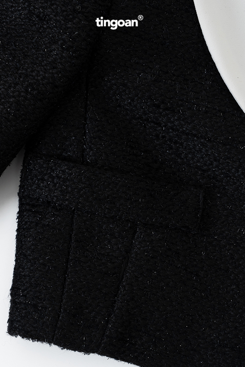 I'M A TWIN TWEED TOP/BL