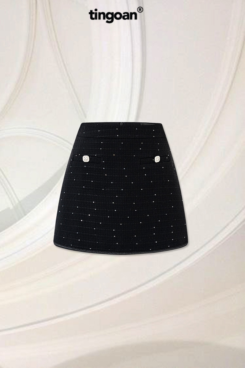 CRYSTAL LADY SKIRT/BL