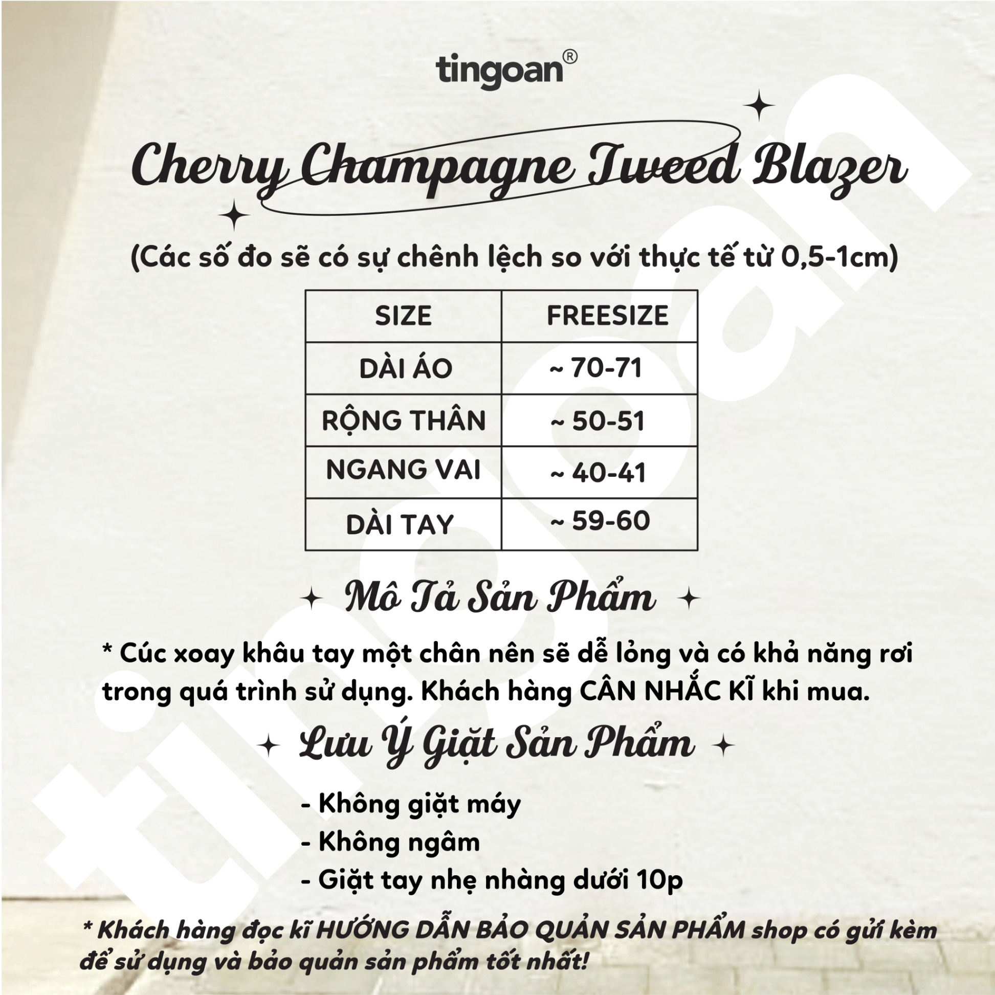 CHERRY CHAMPAGNE  BLAZER/PK