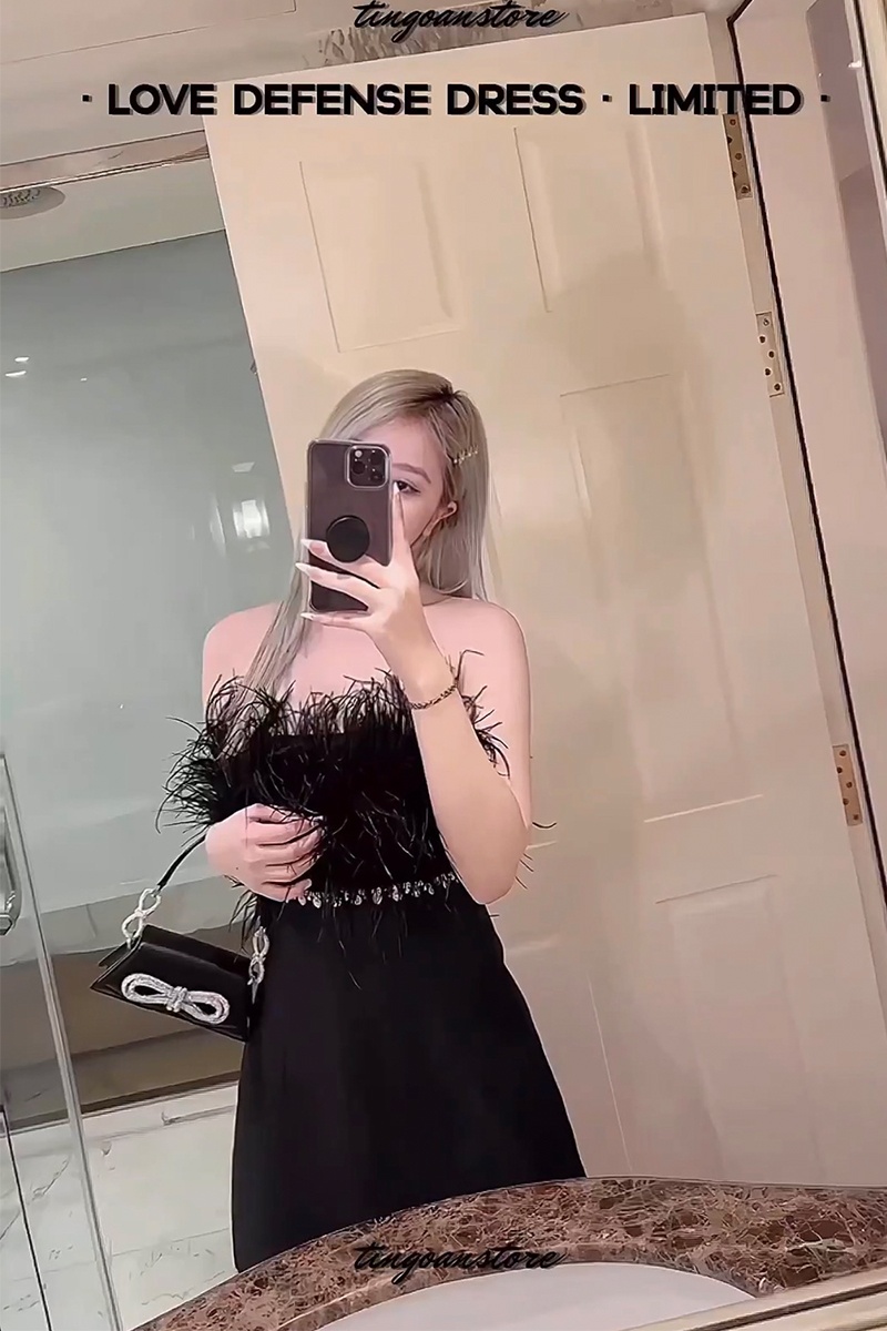 LOVE DEFENSE DRESS/BL