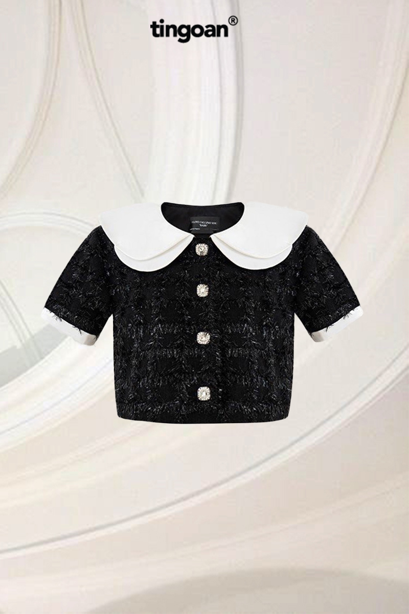 MY BEIBI TWEED TOP/BL