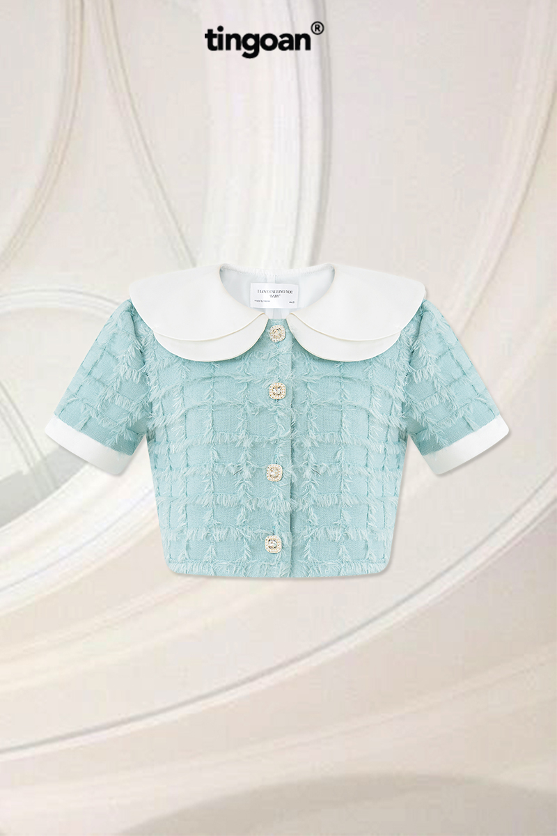 MY BEIBI TWEED TOP/MINT