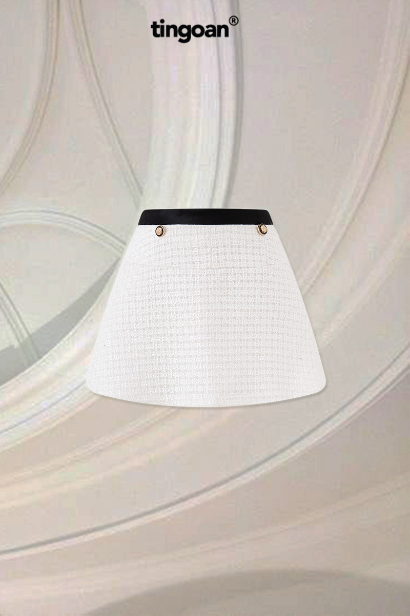 ROSE TEA SKIRT/WH