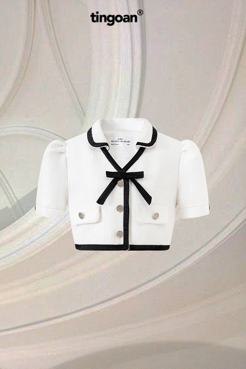 YUKA YUKA TWEED TOP/WH