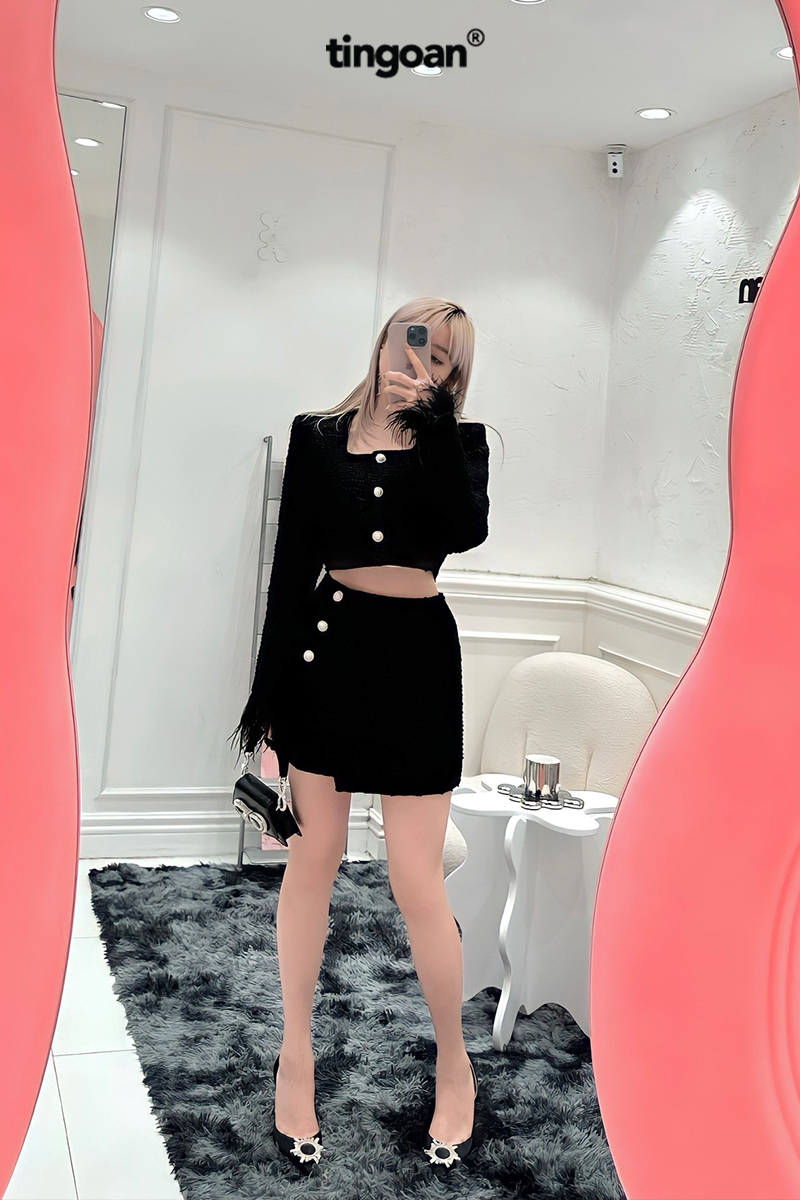 CANDY FLOSS TWEED CROP/BL/FS