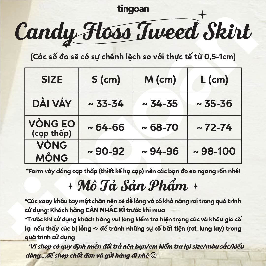 CANDY FLOSS TWEED SKIRT/BL