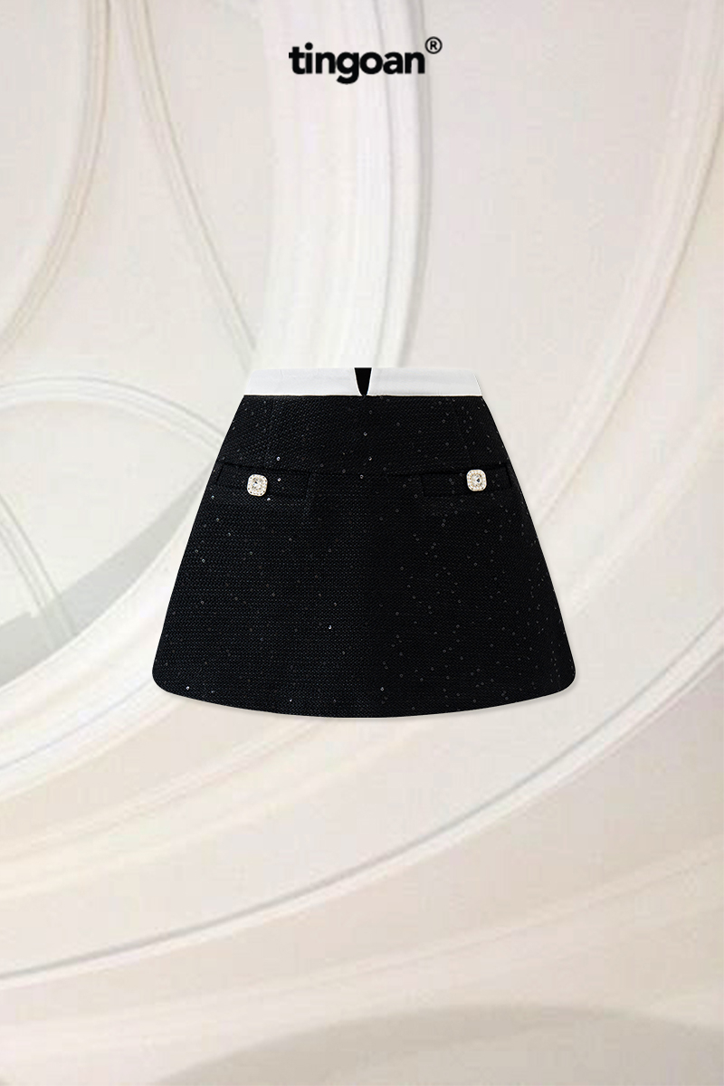 SUPER STAR TWEED SKIRT/BL