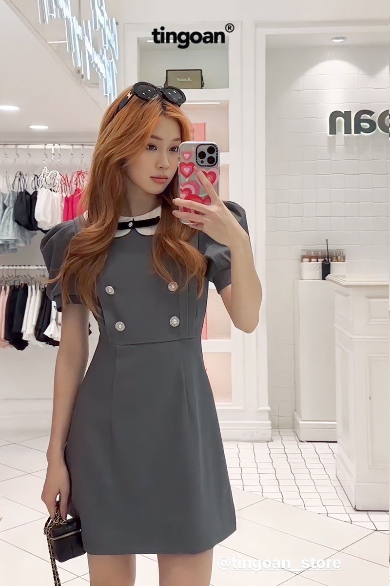 CLASSIE DRESS VER2 (KHÔNG CÚC TAY)/GR