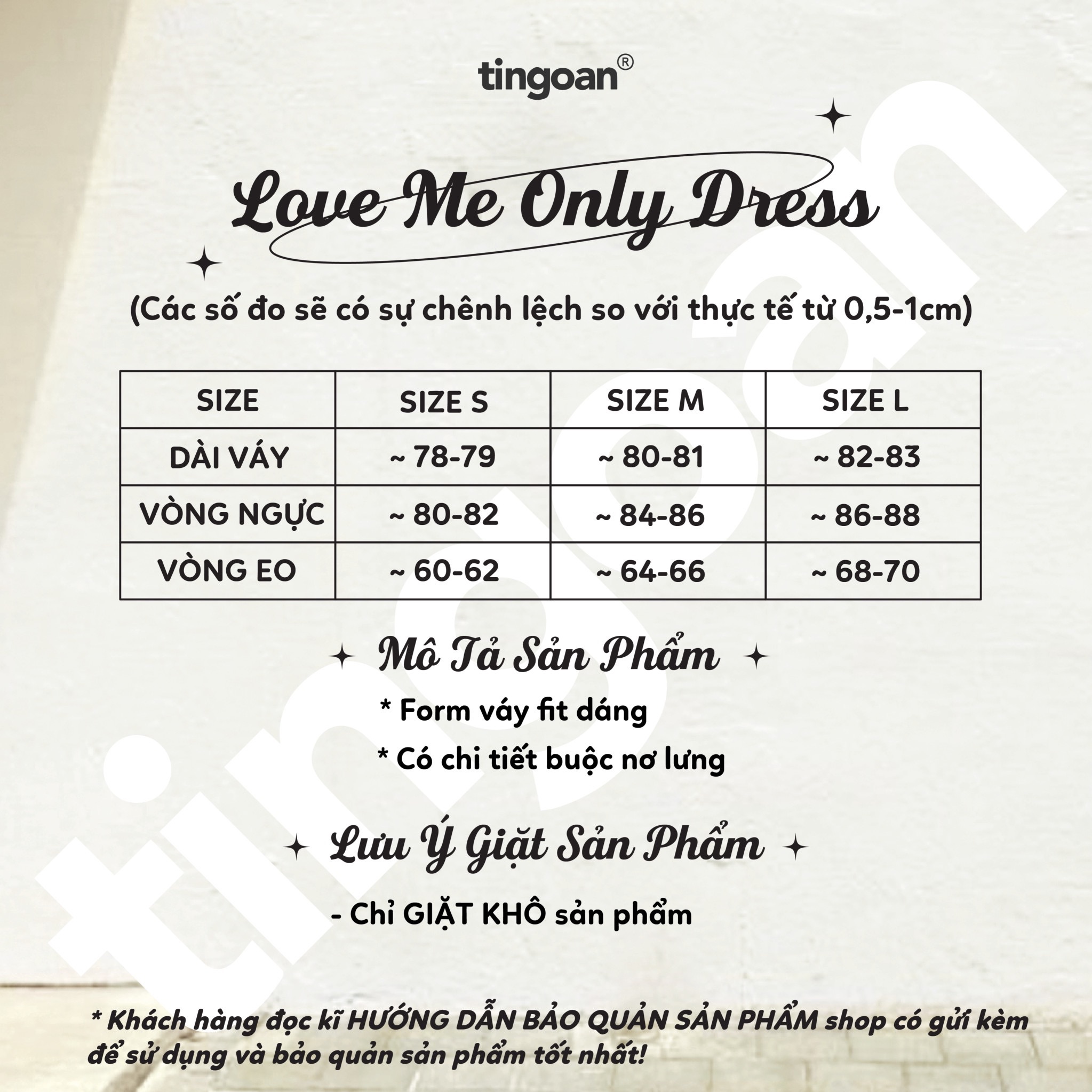 LOVE ME ONLY DRESS/BL