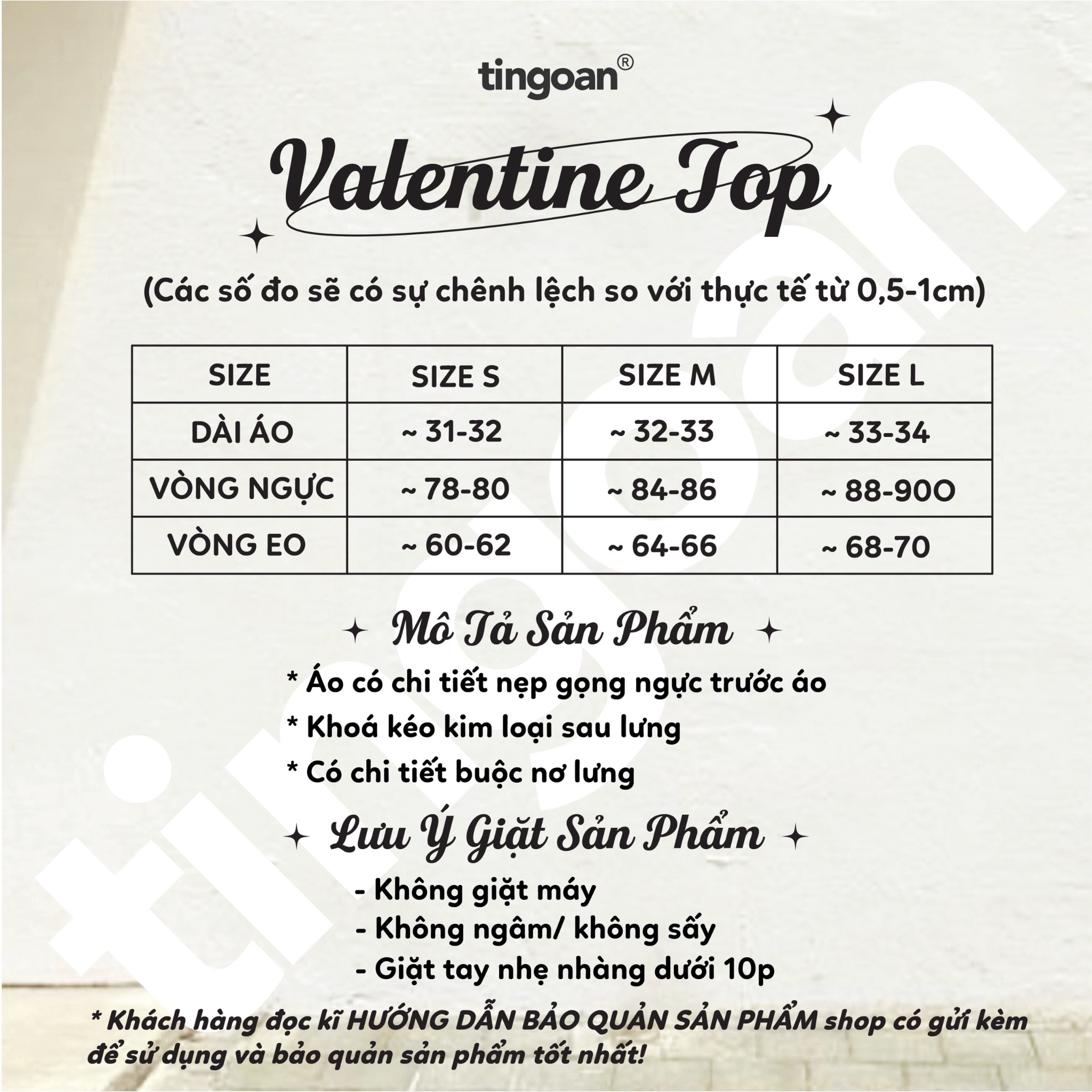 VALENTINE'S DAY TOP/WH