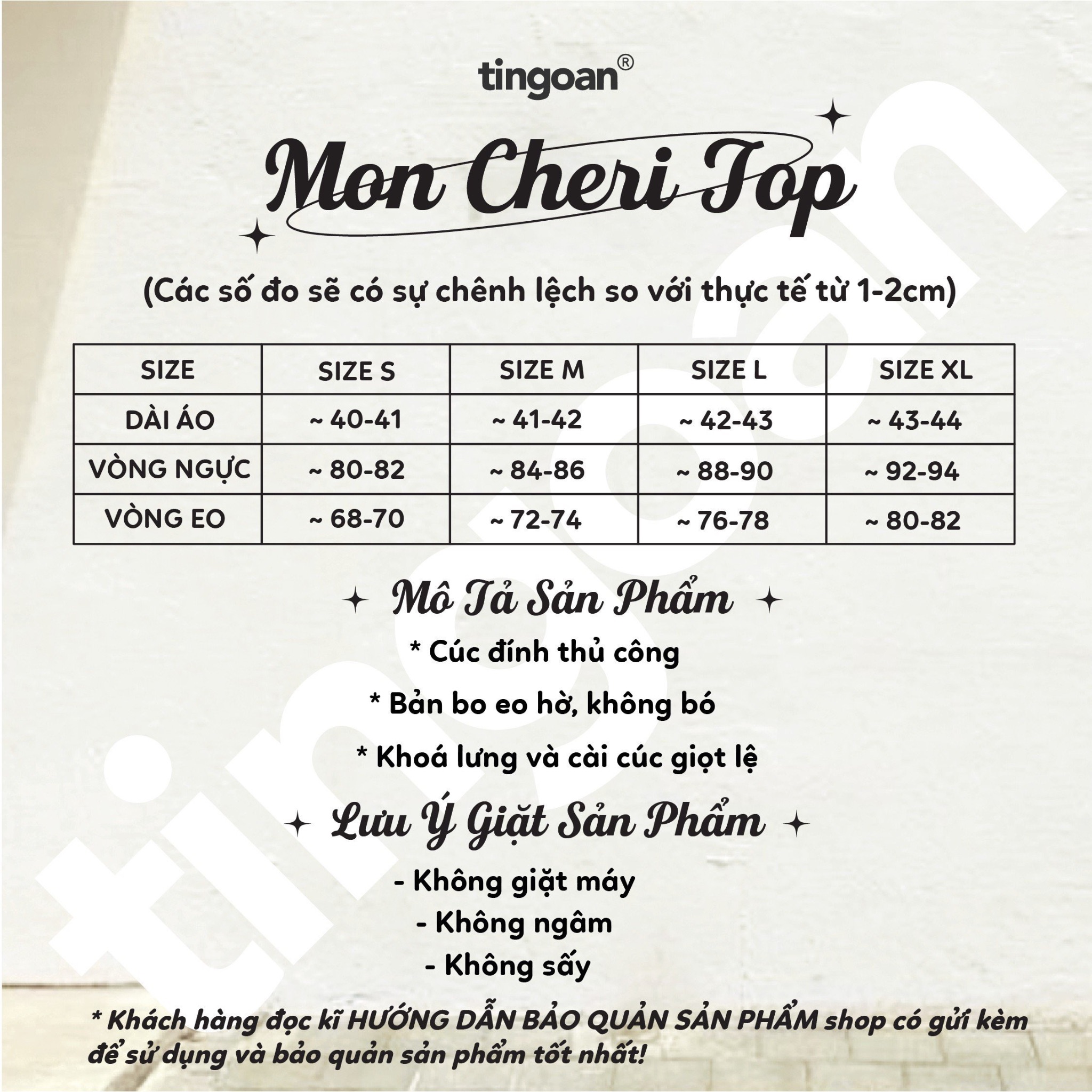 MON CHERI TOP/BL