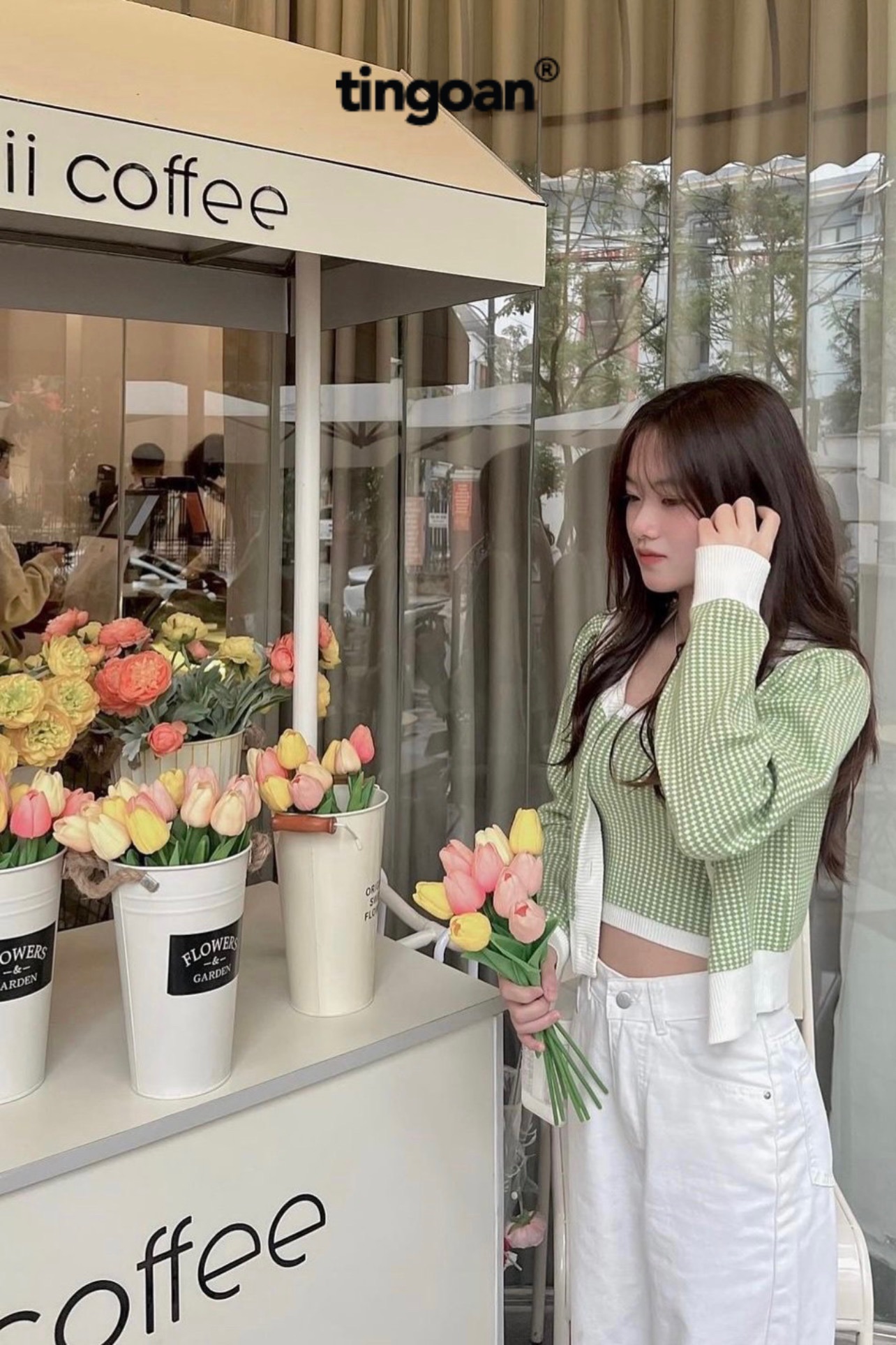 LOULOU CARDIGAN/GREEN