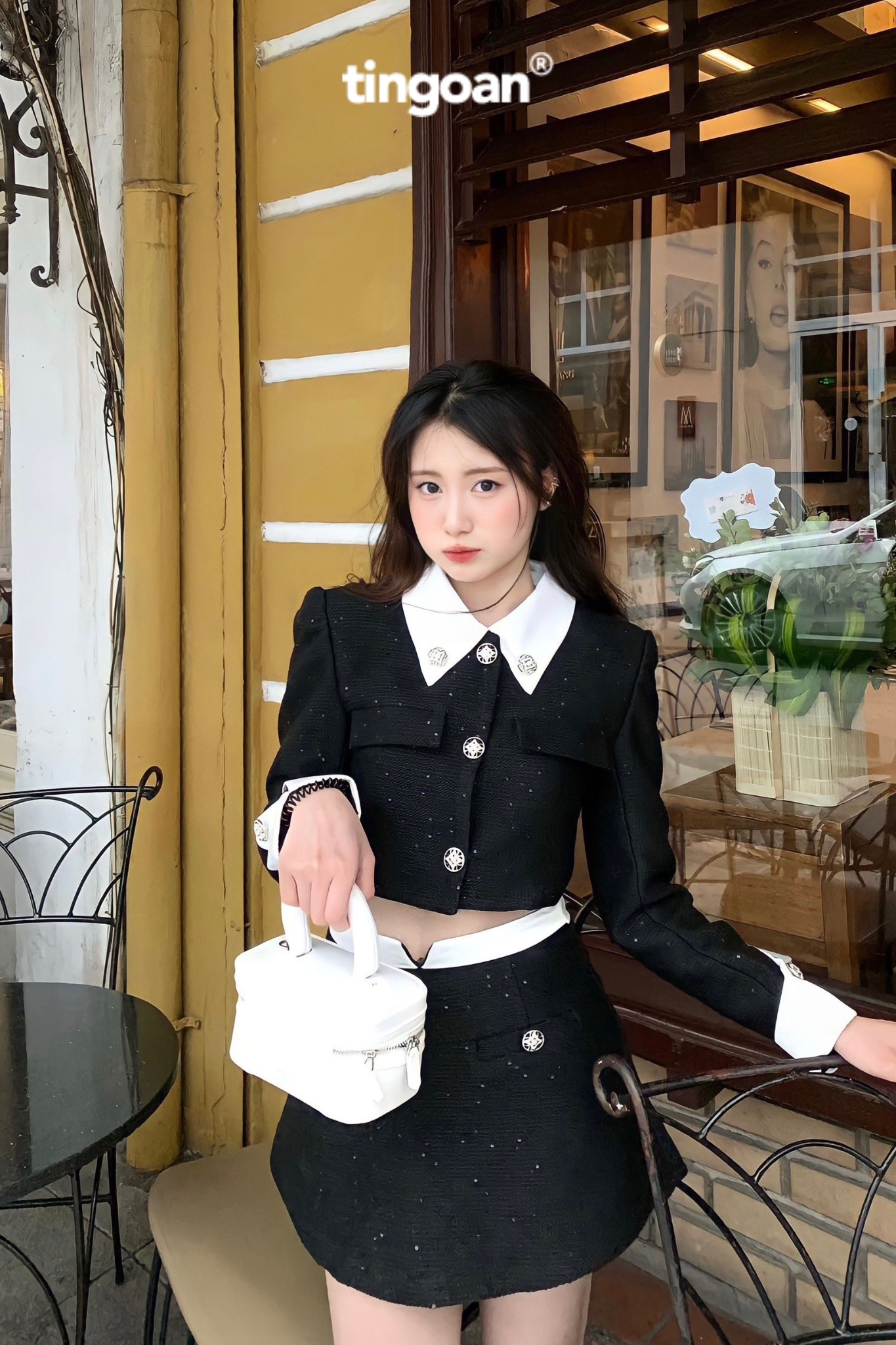 SUPER STAR TWEED TOP/BL