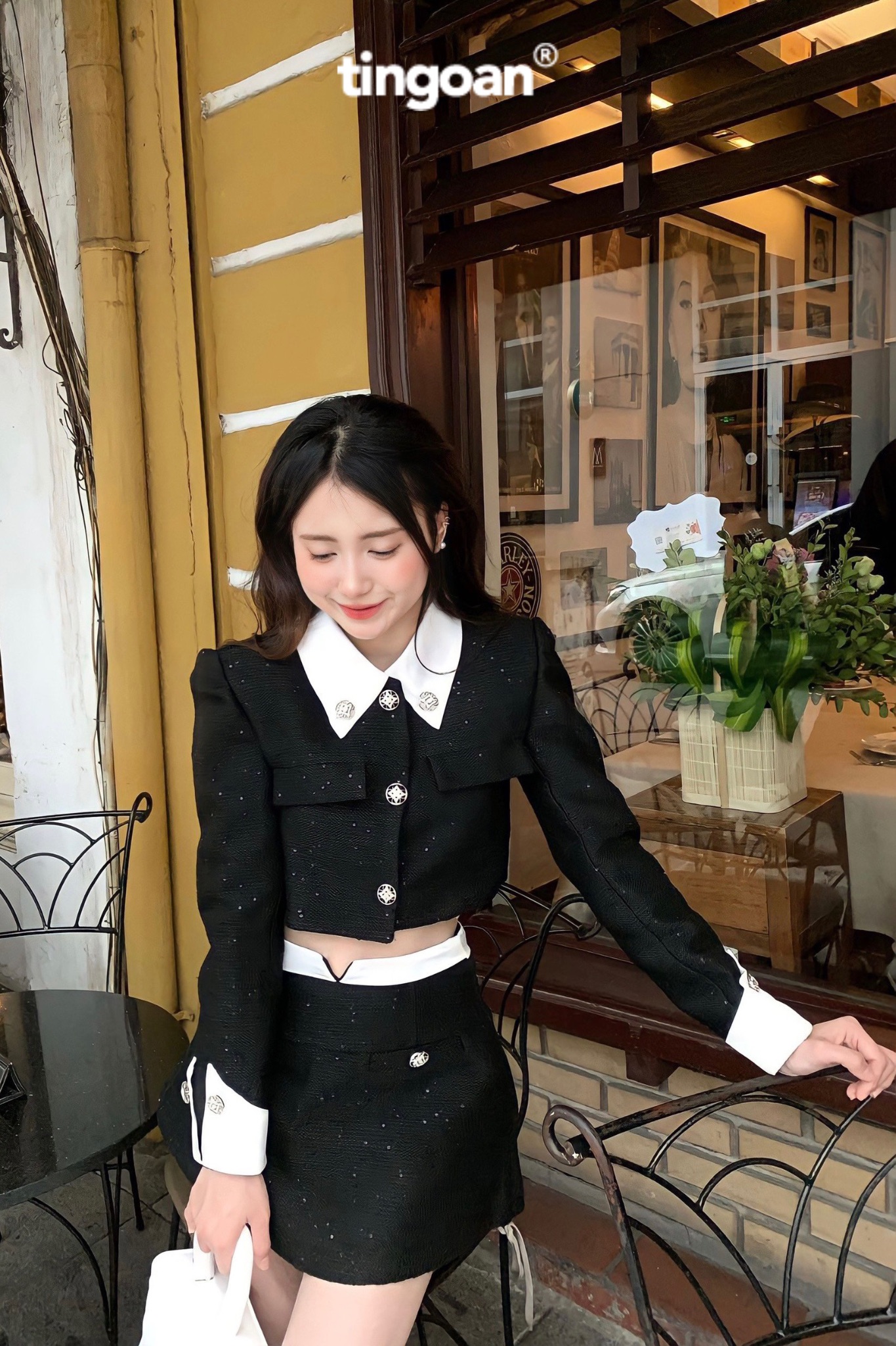 SUPER STAR TWEED TOP/BL