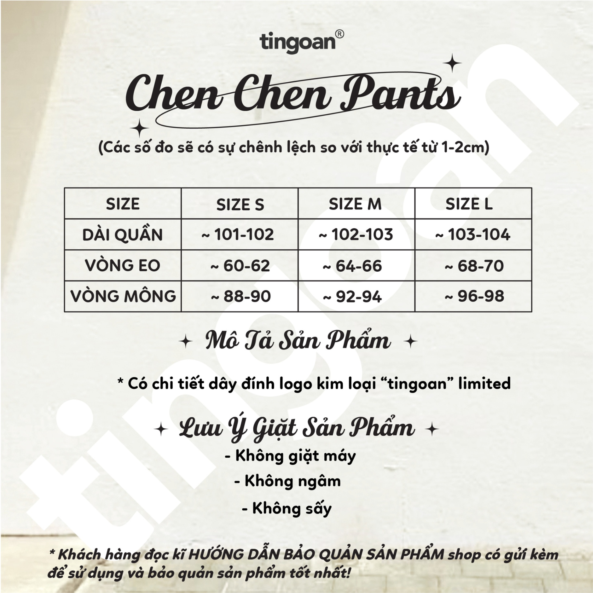 CHEN CHEN PANTS/GR