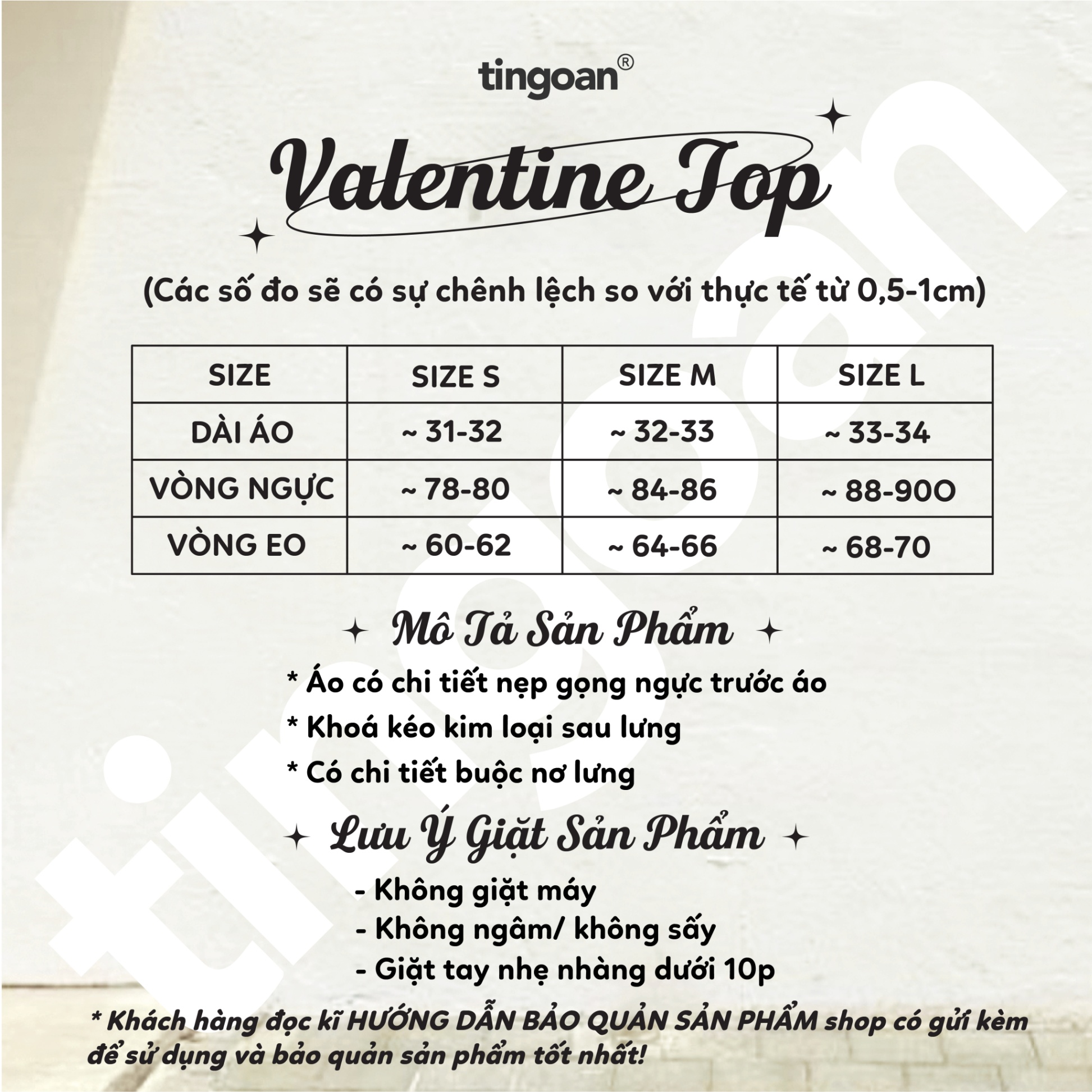 VALENTINE'S DAY TOP/WH