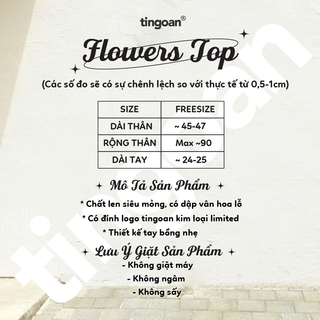 FLOWERS TOP/BLUE