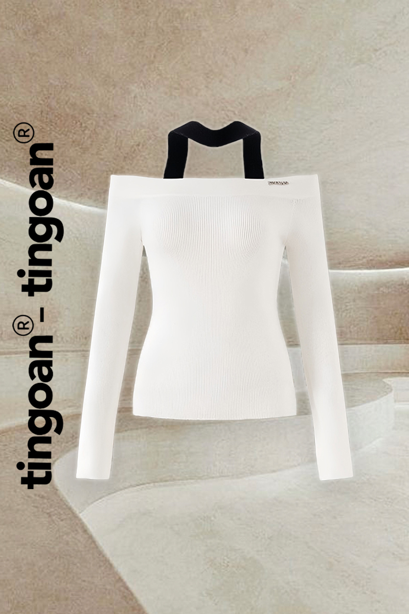 CHOKER TOP/WH-BL