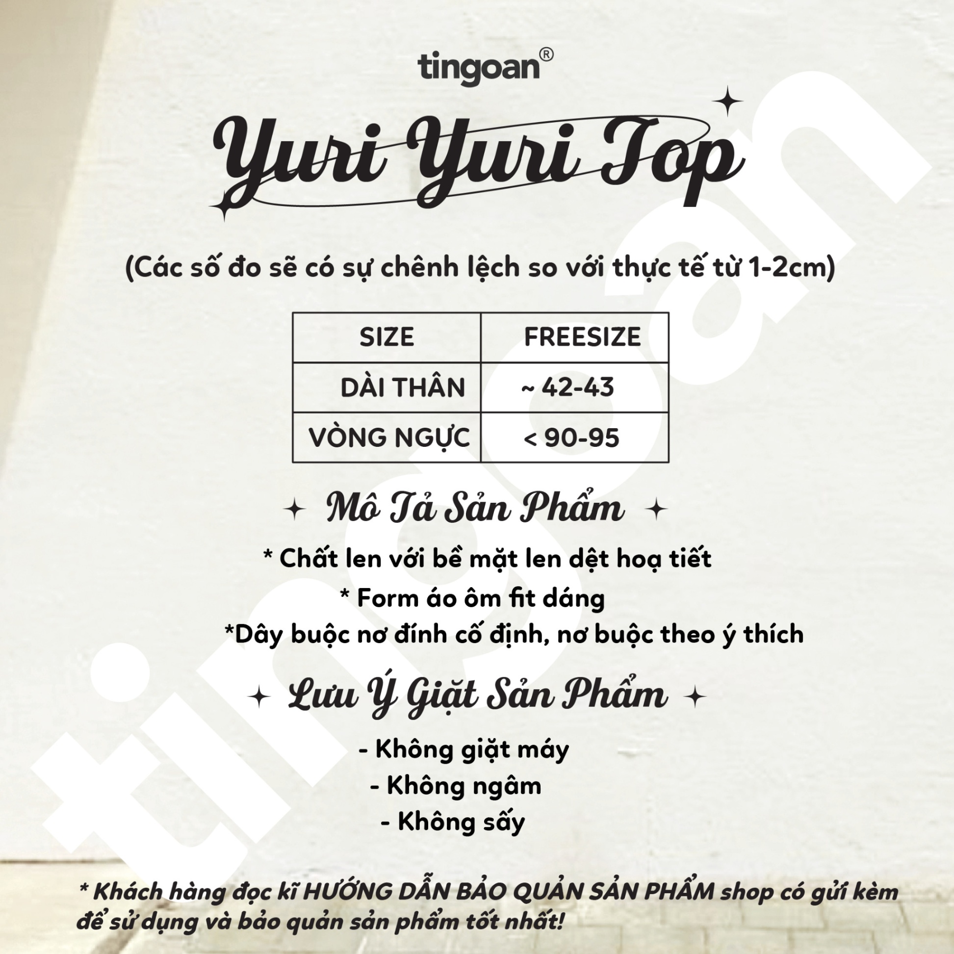 YURI DOTS TOP/PK/FS