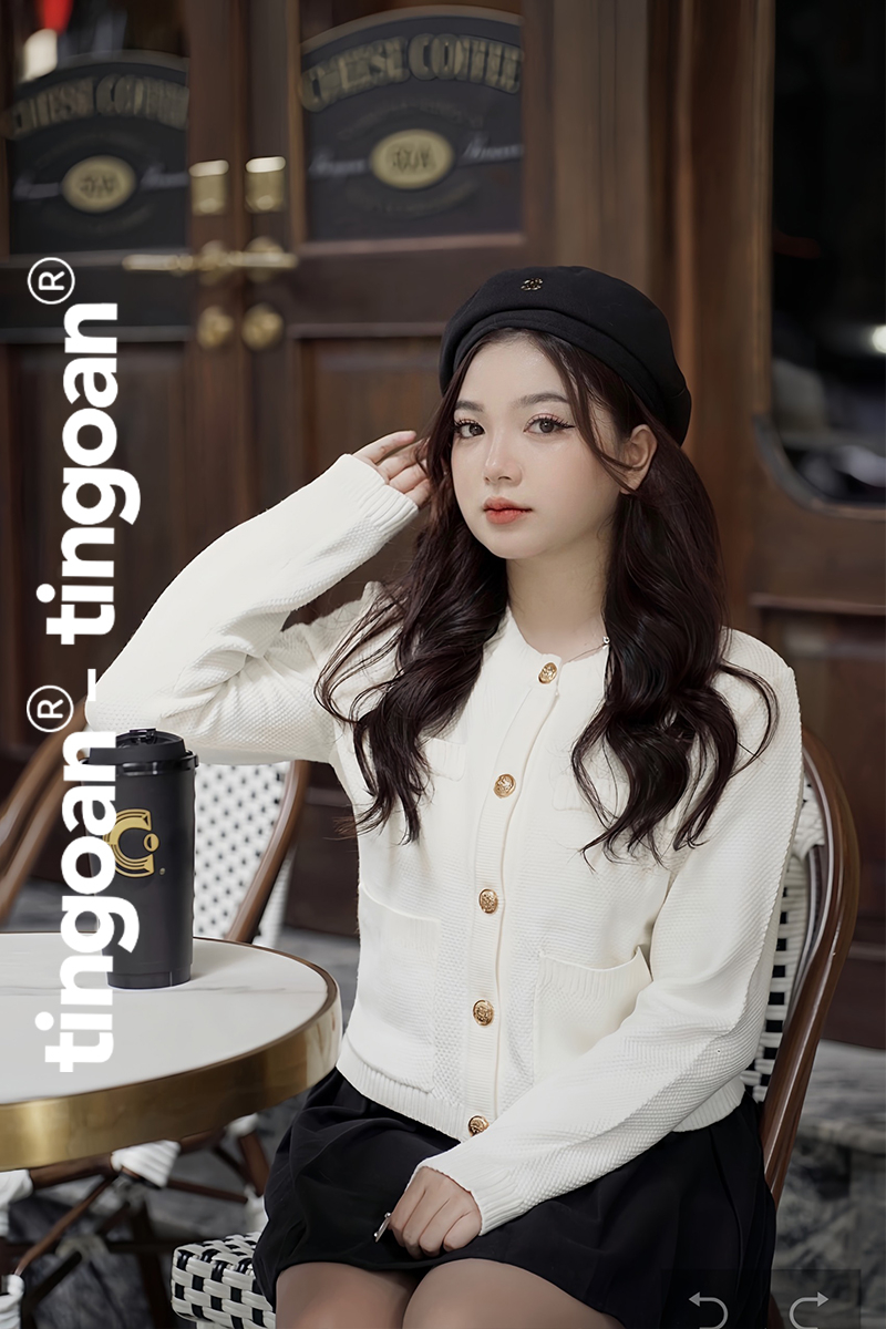 JENNIFER CARDIGAN/TRẮNG TRƠN
