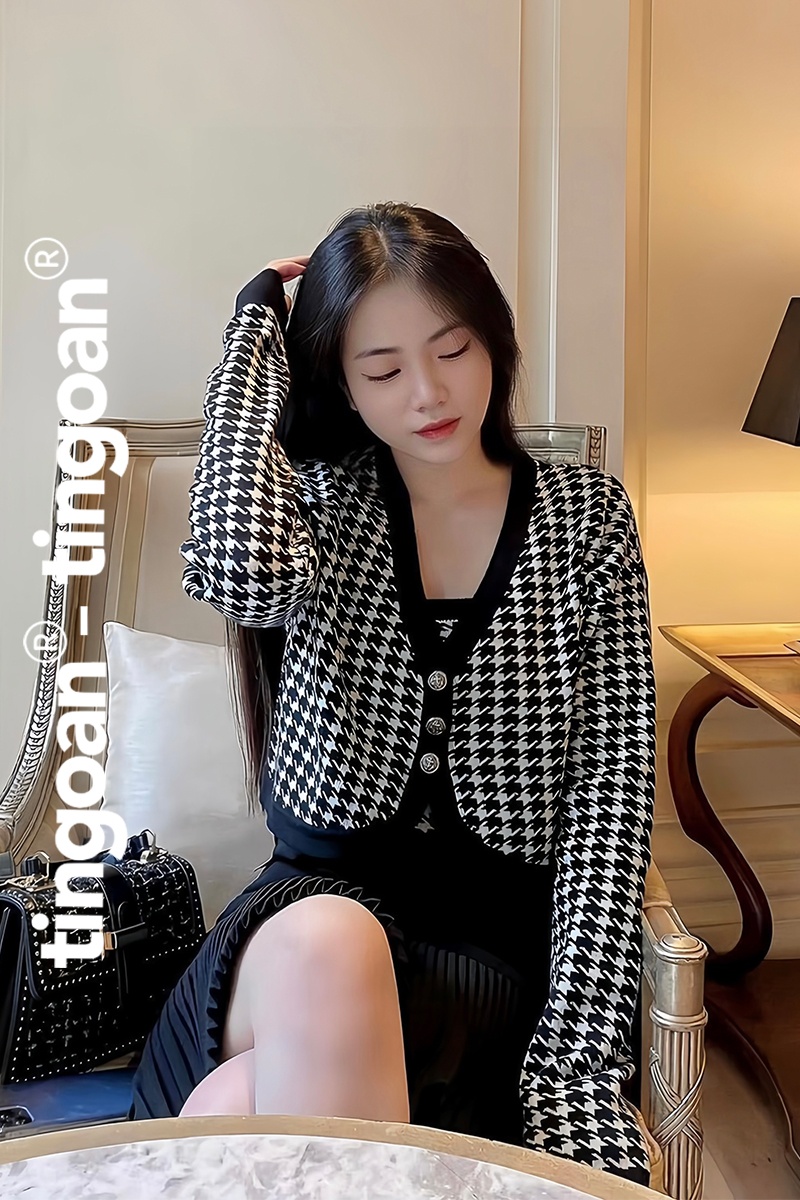 HAPPY MOOD CARDIGAN/BL/FS