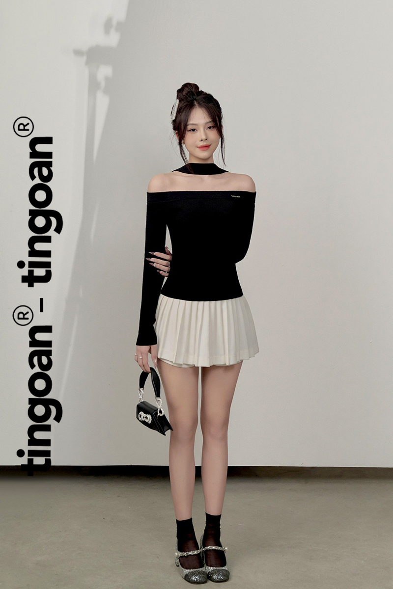 CHOKER TOP/BL-BL