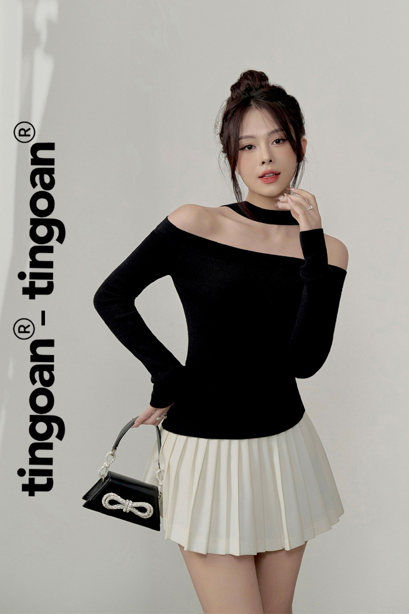 CHOKER TOP/BL-BL