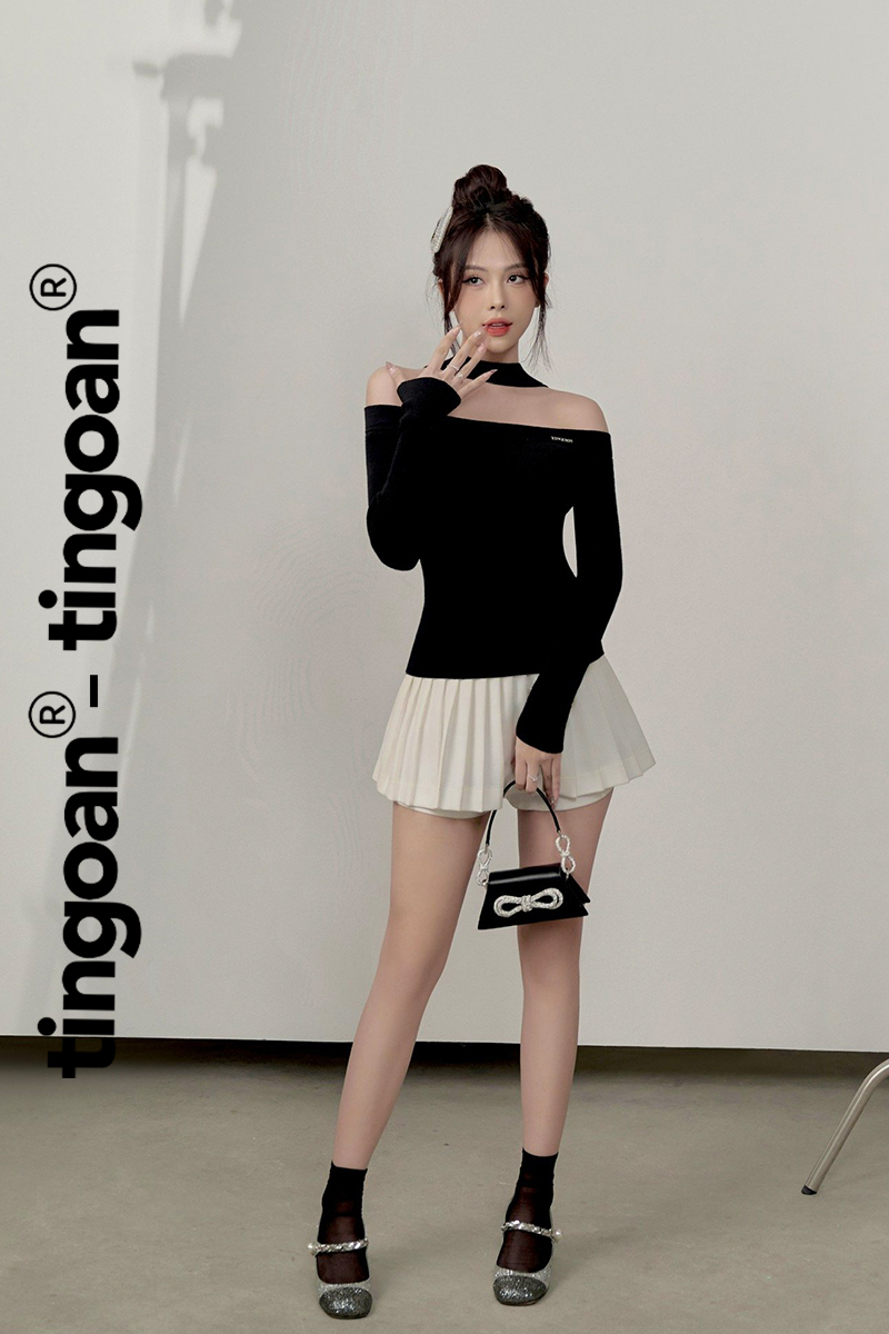 CHOKER TOP/BL-BL