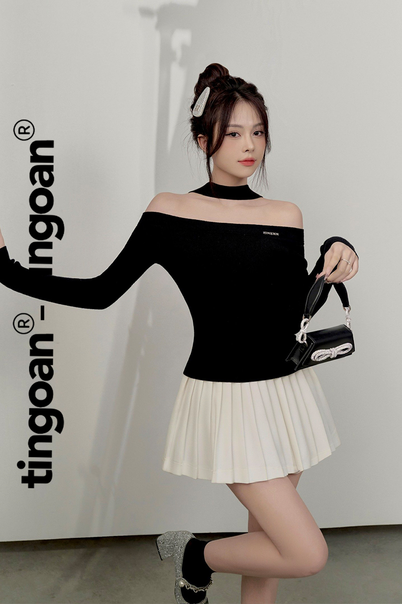 CHOKER TOP/BL-BL