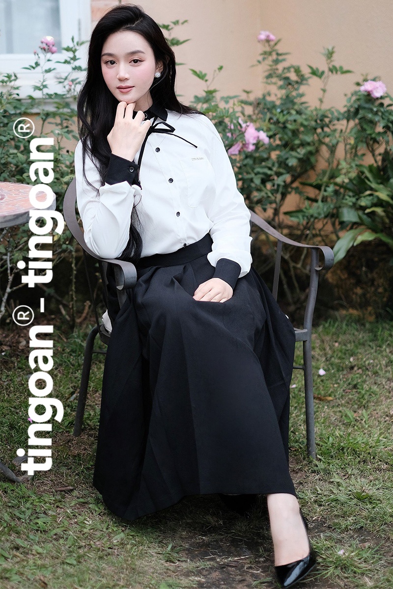 YULIA SHIRT/WH-BL