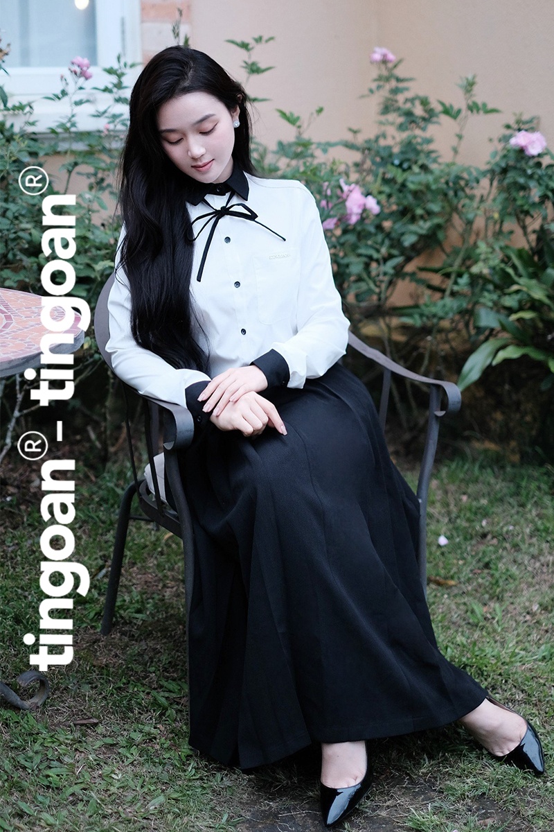 YULIA SHIRT/WH-BL
