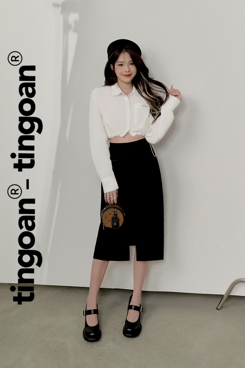 LINA LONG SKIRT/BL