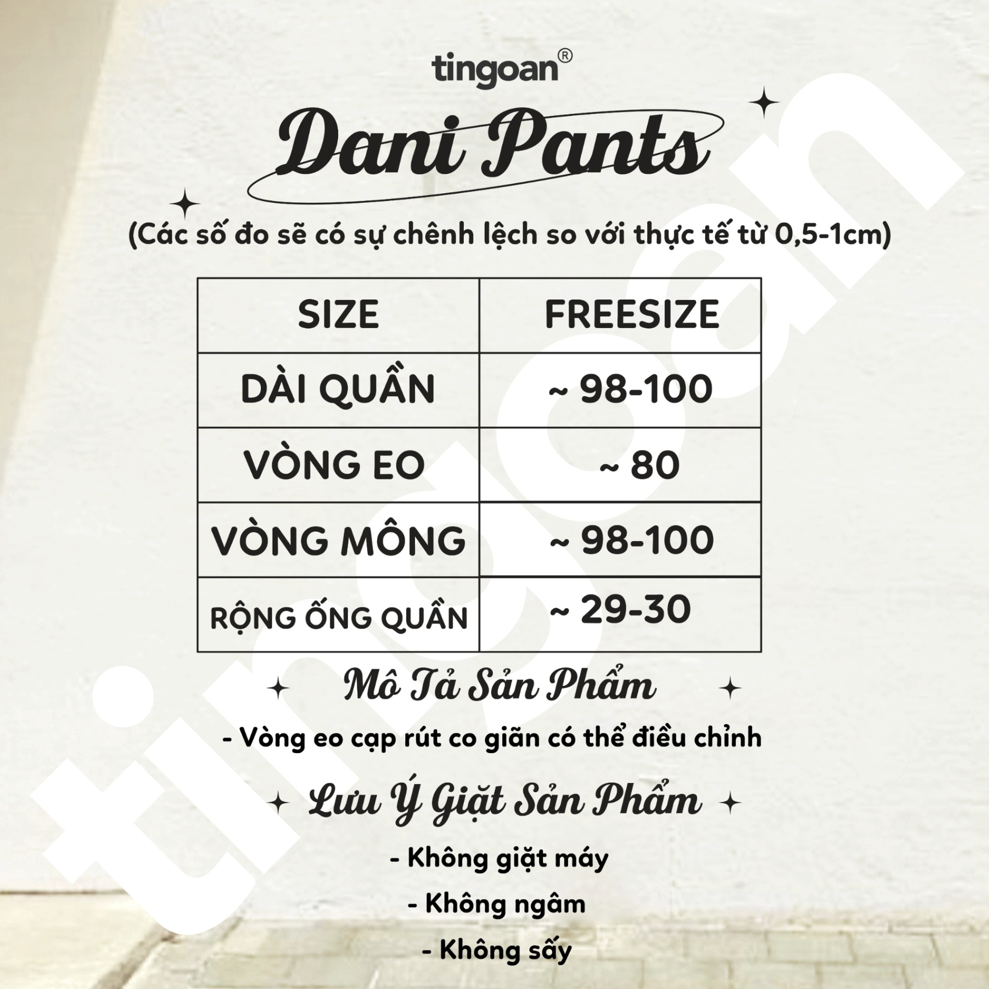 DANI PANTS/WH/FS