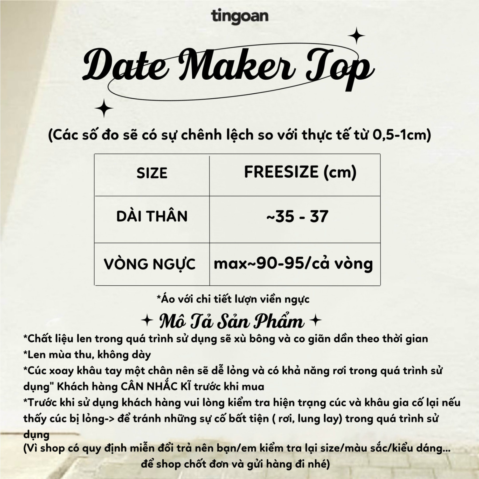 DATE MAKER TOP/BL/FS