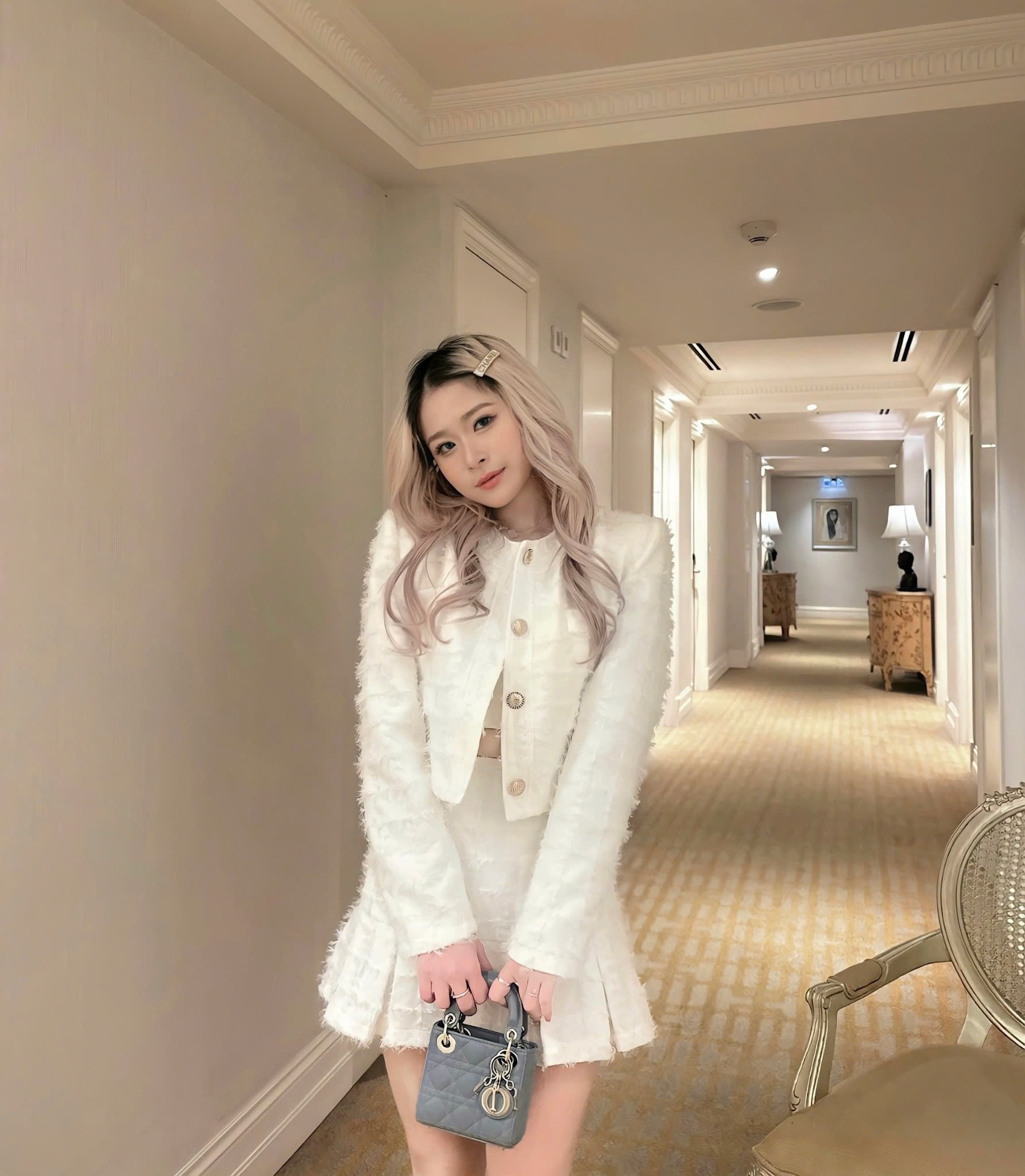 SPARKLE BABY SKIRT/WH