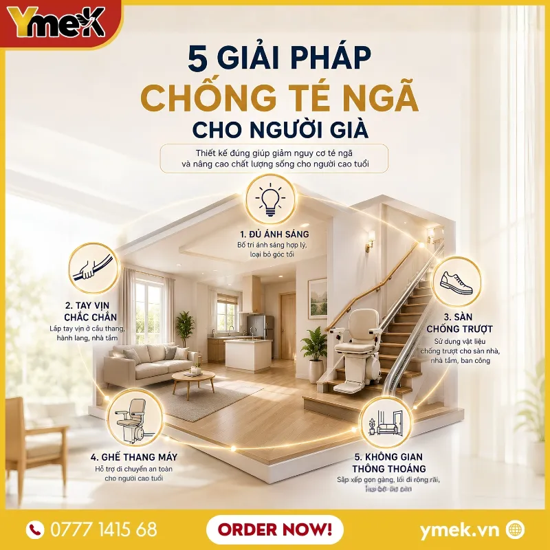 Thiết Kế Nhà Ở Cho Người Cao Tuổi: 5 Giải Pháp Chống Té Ngã Cho Người Già Hiệu Quả
