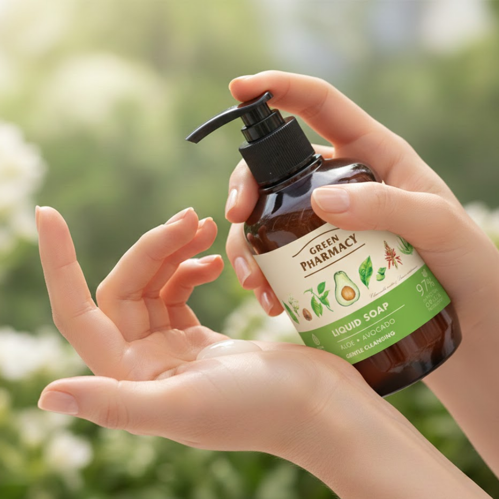 Xà phòng rửa tay Green Pharmacy Bơ và Lô hội 460ml