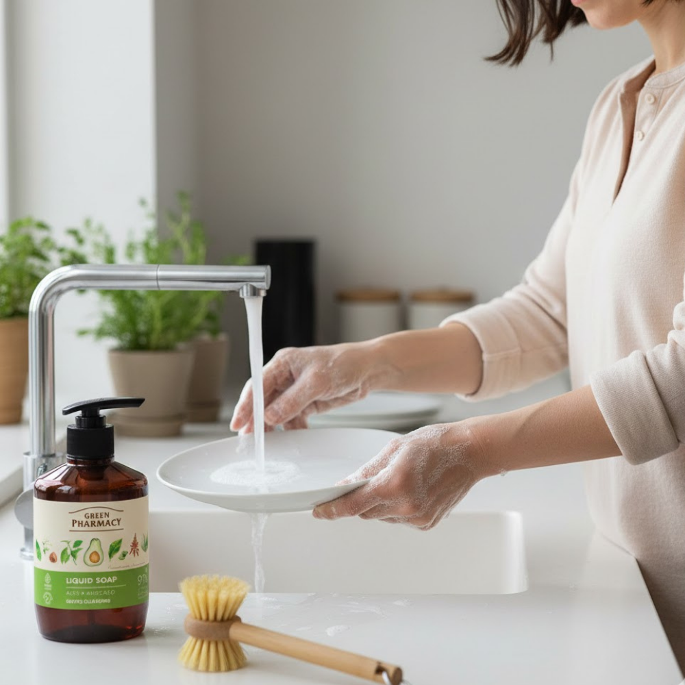 Xà phòng rửa tay Green Pharmacy Lô hội và Bơ dưỡng ẩm dịu nhẹ, hương thơm dễ chịu - Chai 460ml