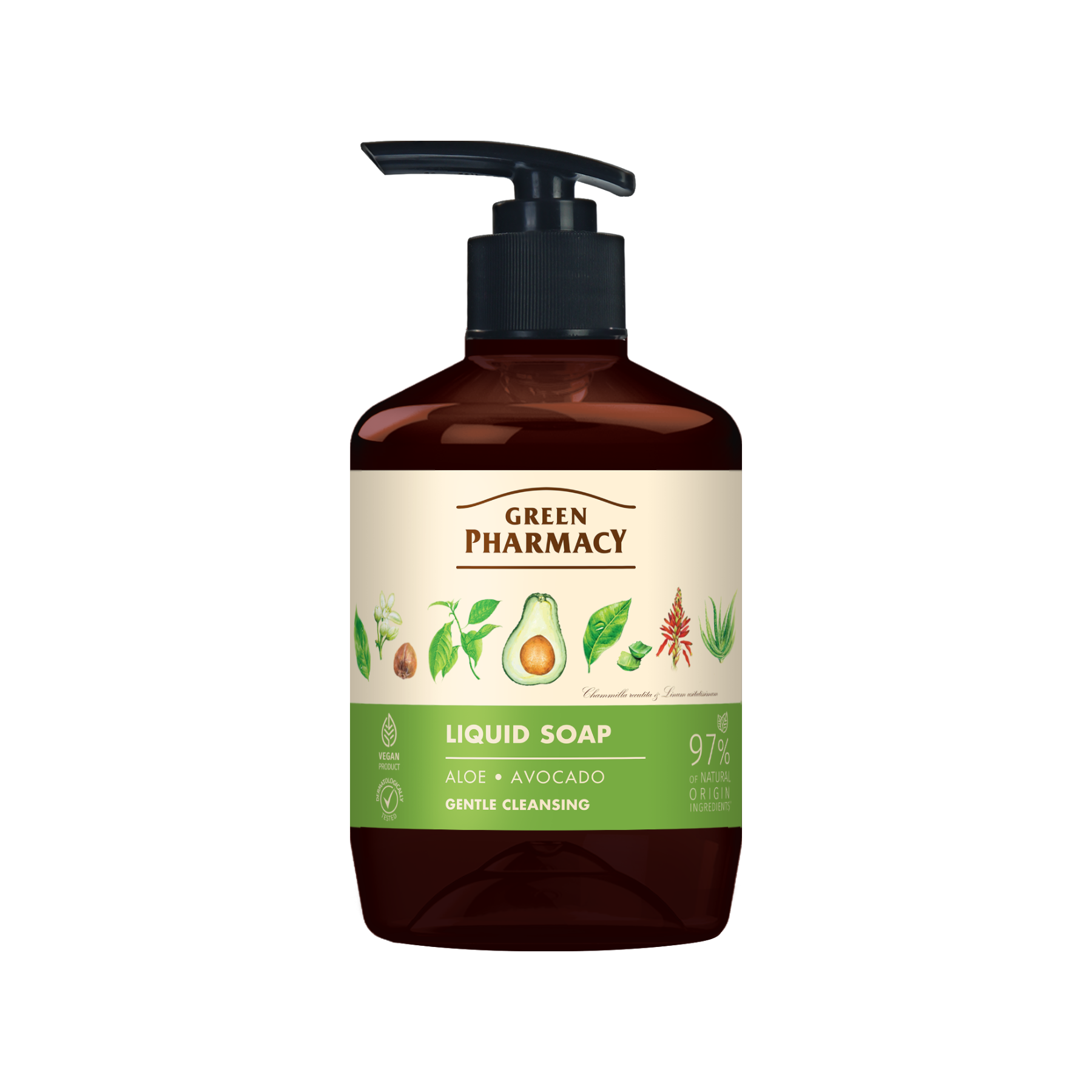  Green Pharmacy Xà phòng rửa tay Lô hội và Bơ 460ml 