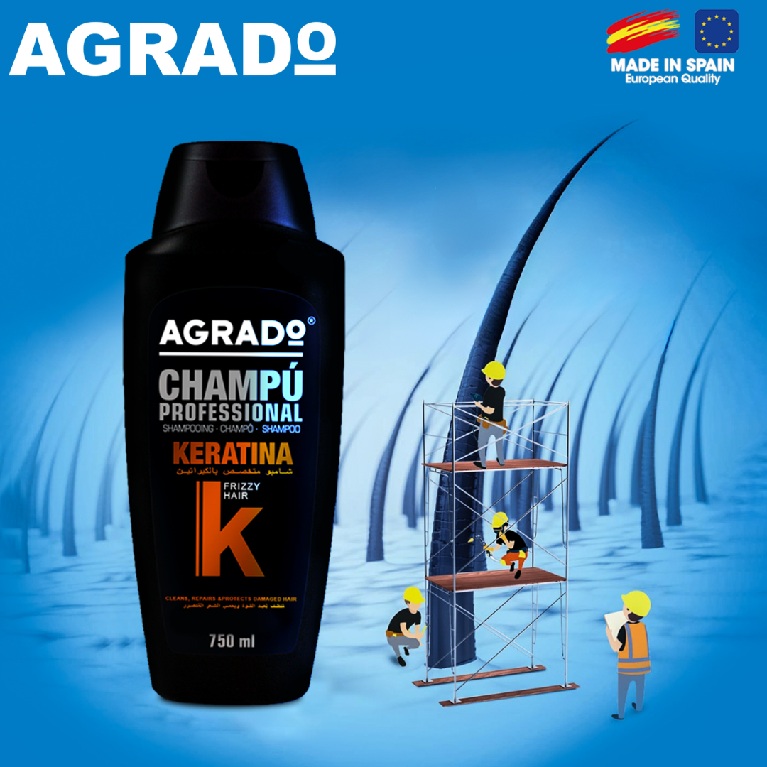 Agrado Champu Professional Keratina/Agrado Keratin Professional Shampoo / Agrado Dầu gội Keratin 750ml