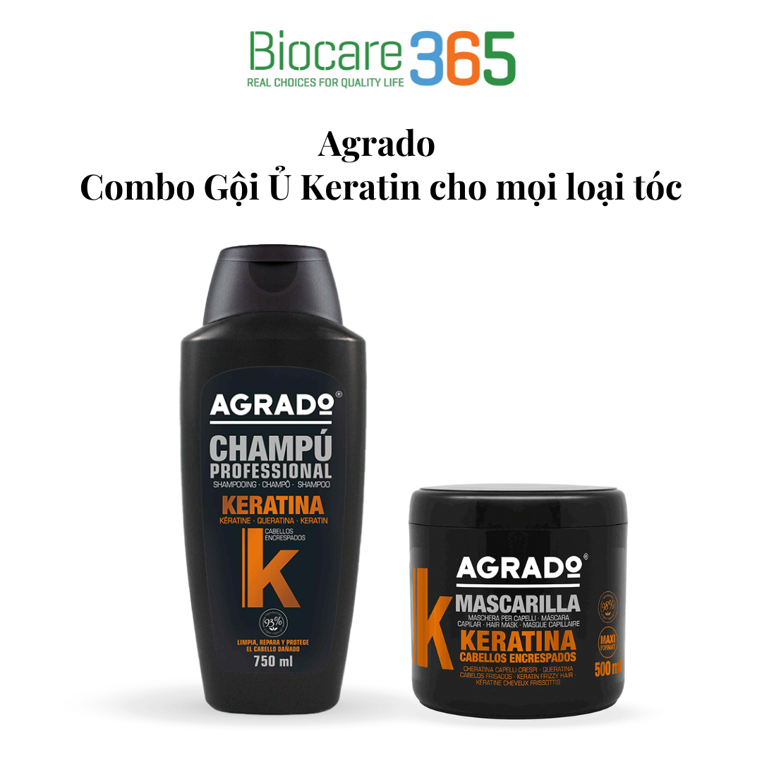  Agrado Combo 2 Gội Ủ Keratin cho mọi loại tóc 