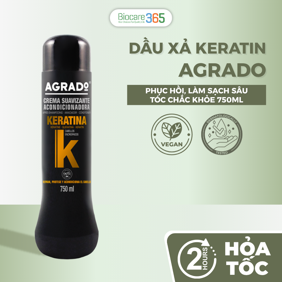 Agrado Dầu xả Keratin dành cho mọi loại tóc 750ml