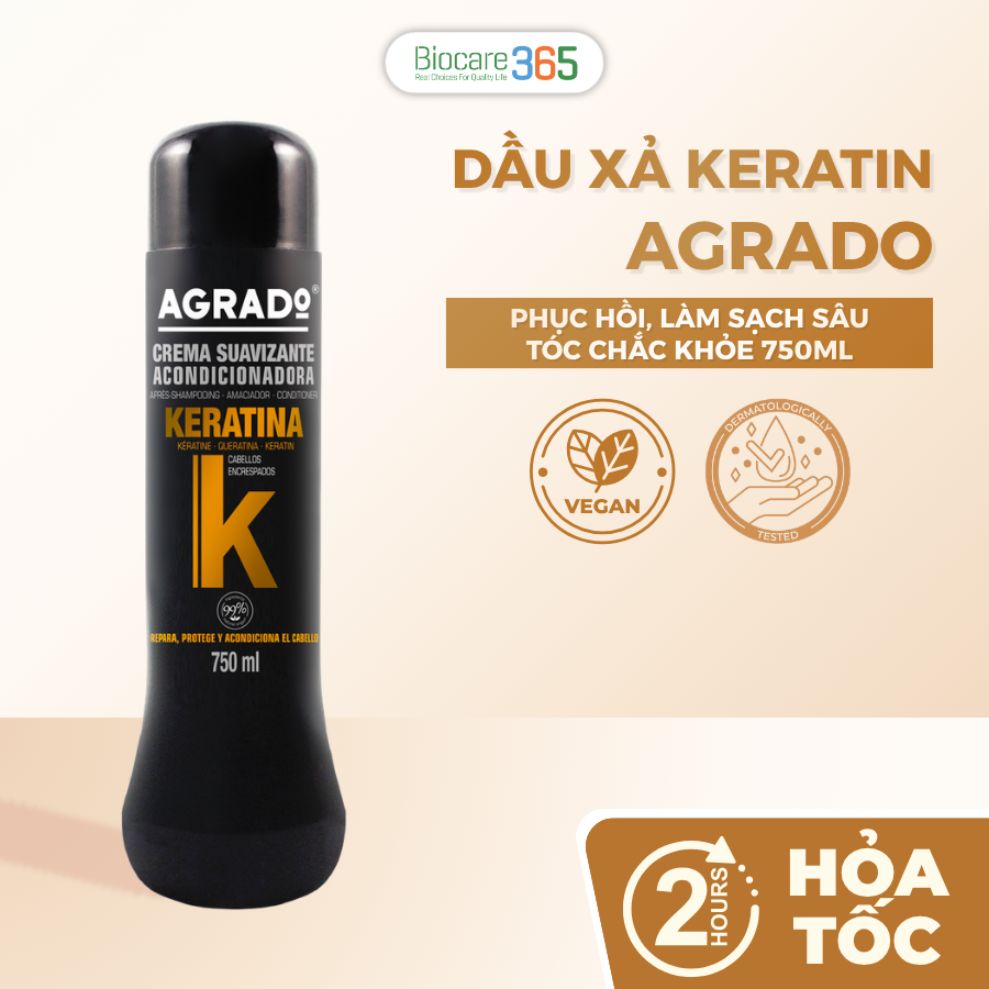 Agrado Dầu xả Keratin dành cho mọi loại tóc 750ml