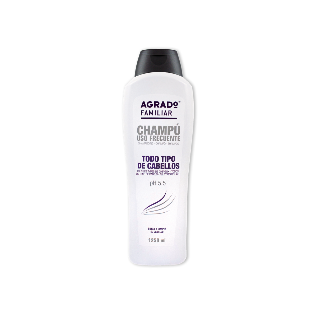 Agrado Familiar Champú Uso Frecuente / Agrado Familiar Frequent Use Shampoo 1250ml Agrado Dầu gội dành cho mọi loại tóc 1250ml