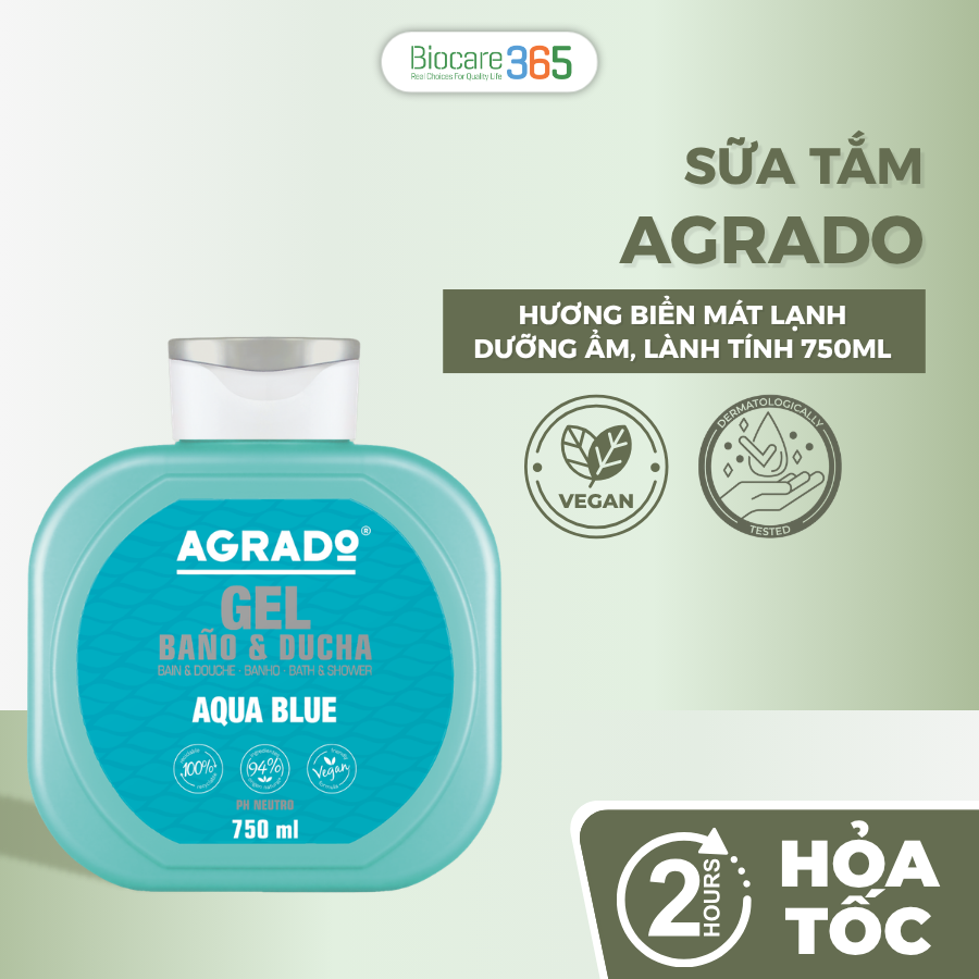 Agrado Sữa tắm Aqua Blue 750ml
