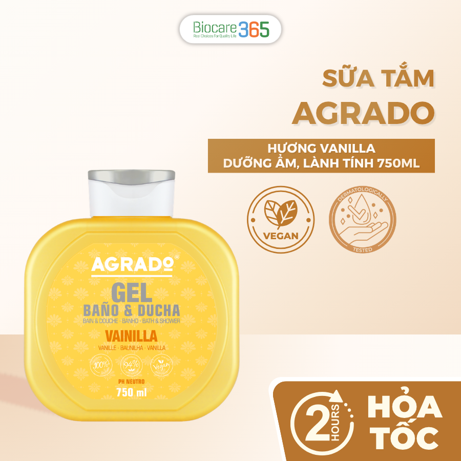 Agrado Sữa tắm Vanila 750ml