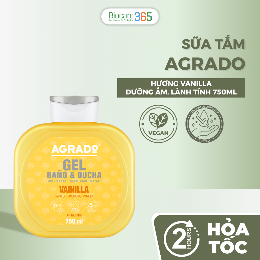 Agrado Sữa tắm Vanila 750ml